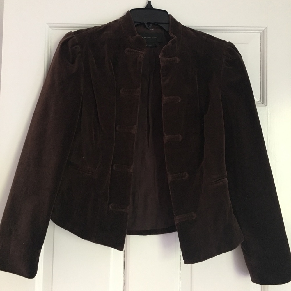 Brown BCBG Maxazria velvet blazer